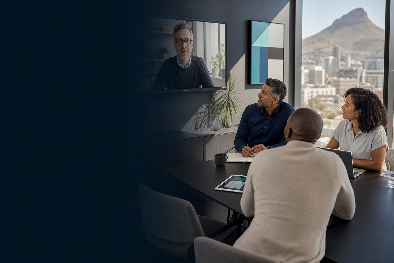 UK and South African business leaders planning an international team